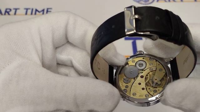Видео обзор на марьяж механических часов Молния 3602 классика с римскими цифрами на кожаном ремне