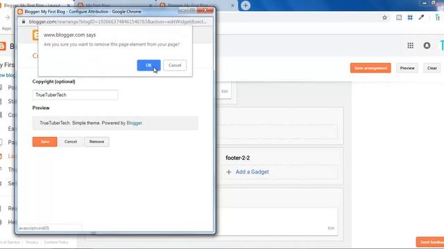 How to remove Powered by Blogger Footer Attribution from your Blog