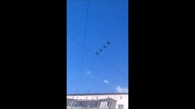 Военные самолёты над Москвой перед парадом 160509 airplanes Илья Химич LukBigBox