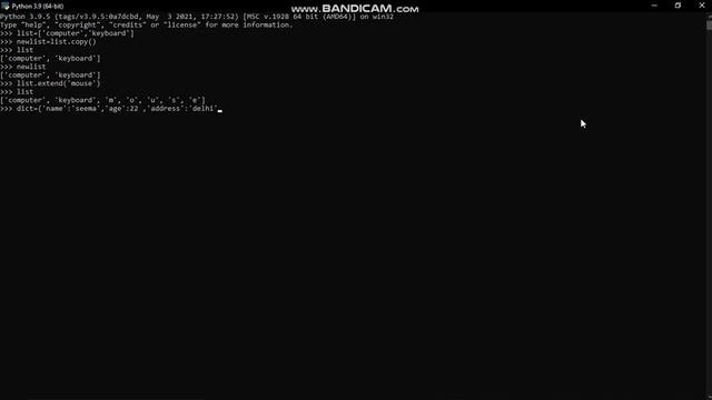 Python Dict.