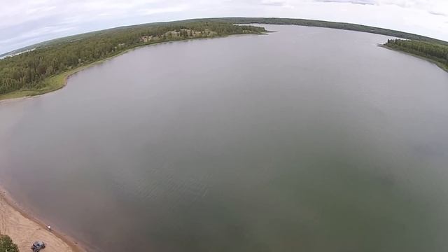 Wunfeather Dji drone video sandy beach and lake