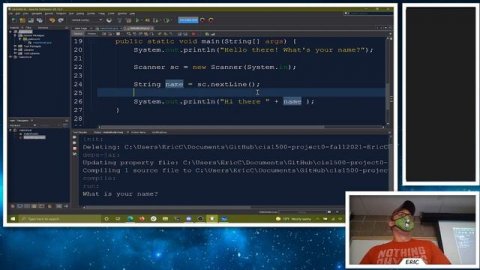 CIS 1500 - Intro to Programming ( Java ) - Intro to Java - Fall 2021
