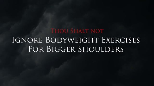 The 10 “Commandments” of Shoulder Training (THOU SHALT NOT!!)