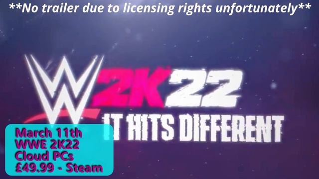 Upcoming March Cloud Games; Shadow Warrior 3, ELEX II, Stranger of Paradise, WWE 2K22 & Many More!