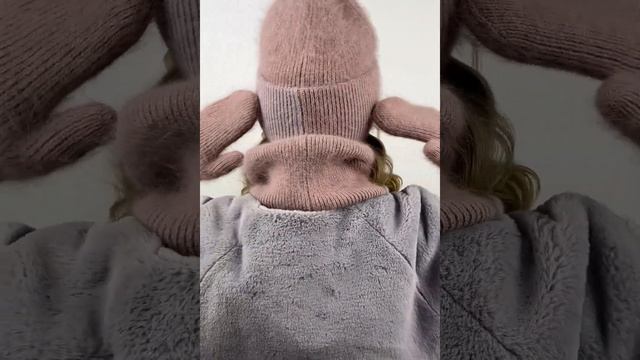 Комплект из ангоры (Арт. ИВ S 05123КОМПЛЕКТ БАКЛАЖАН ЧЕРНИКА)