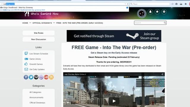 Бесплатно стим игры Into The War  и SHADOWS ON THE VATICAN ACT I: GREED - FREE STEAM GAME