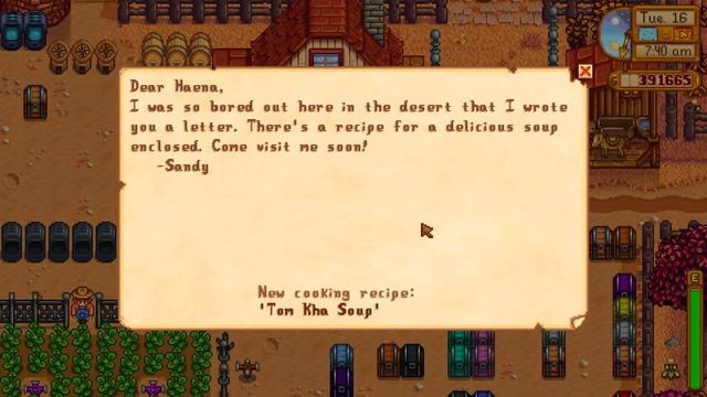 How to get Tom Kha Soup recipe - Stardew Valley