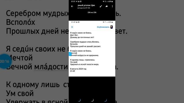 #Читаю #новое #стихотворение "Я седúн своих не боюсь..." #автор #ОльгаЦветкова