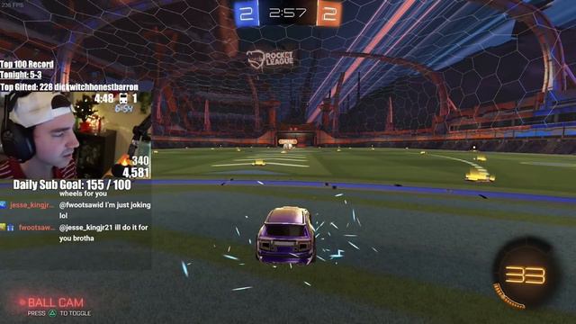 Playing a Professional Rocket League team in 1v1s..