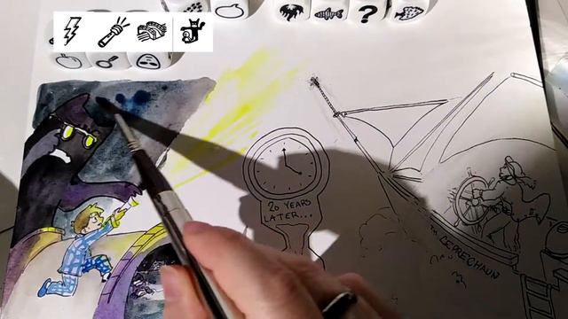 Making Art With Story Cubes: The Boy who Sought Adventure