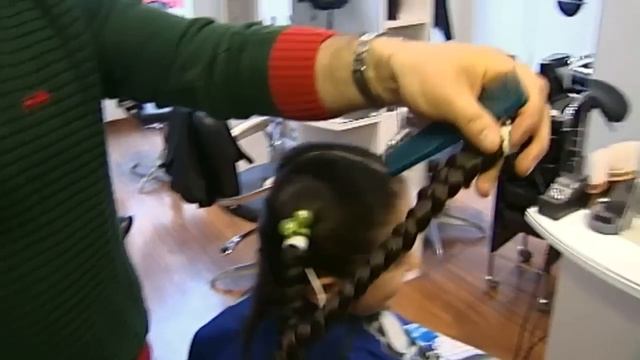 Boy with very long hair