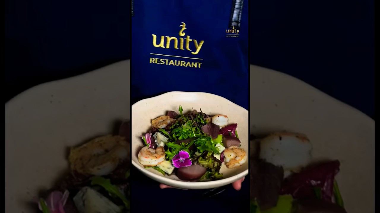 Блюда на любой вкус в ресторане Unity❤️ #ресторан #салат #роллы #лосось #томям #паста