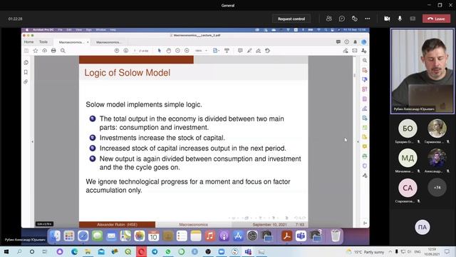 Macroeconomics II, lectures 3, 4 (10.09.21)