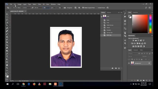 Create Passport Size Photos with photoshop One Click Action bangla