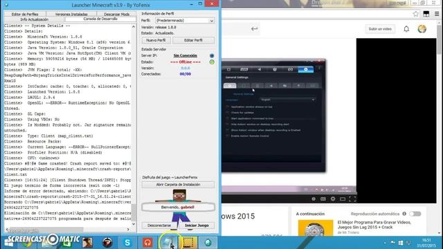 exit code -1 minecraft solucion??