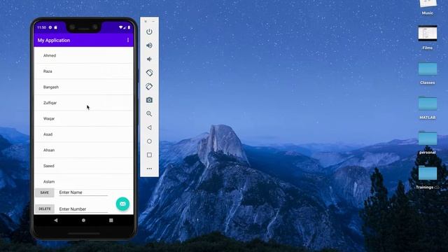 Using ListView in Android App 7 (PhoneBook App 4: Showing Number On Screen Next to Selected Name 1)