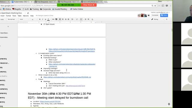 2016-12-14 Kubernetes OpenStack SIG Meeting
