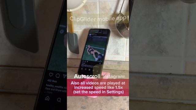 how to autoscroll Instagram feed with this app (autoswipe or autoplay)