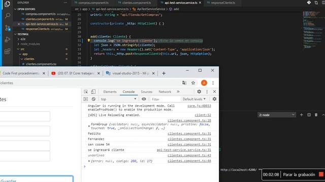 Respuesta backend API (tipo long) para Cliente (tipo number) no se valida