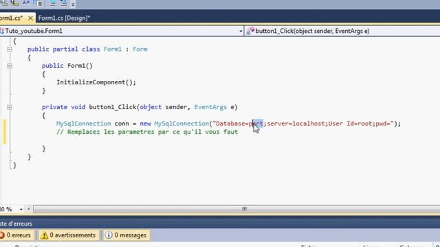 [Tutoriel C#] Se connecter à une base de données [HD]