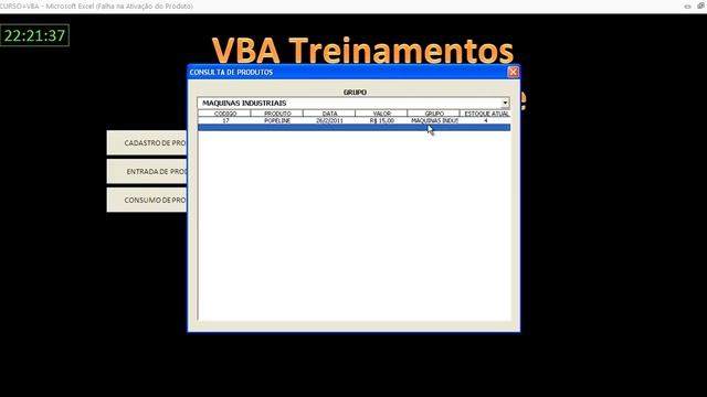 Excel-VBA Aula 01 (Controle de Estoque)