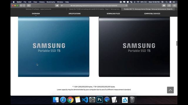 Cannot access Samsung Portable SSD T5 and T7 on macOS 10.15 Catalina? This is how.