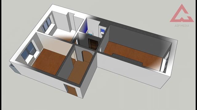 Модель квартиры в SketchUp