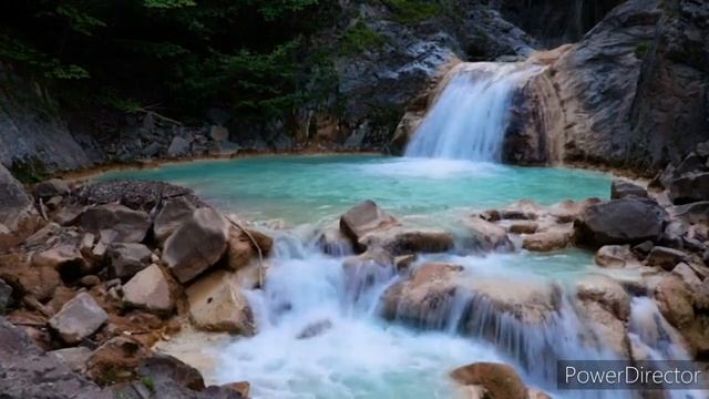 КРАСИВЫЙ  ВОДОПАД И ЛАГУНА?Расслабляющие Звуки Водопада  Waterfall and Lagoon Relax?