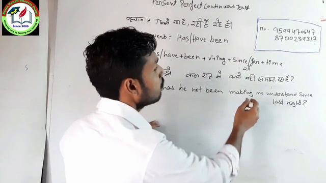 present perfect continuous tense(use of Has/have been/had been /will have been)