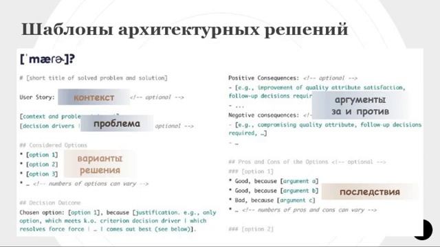 Поток архитектурных решений