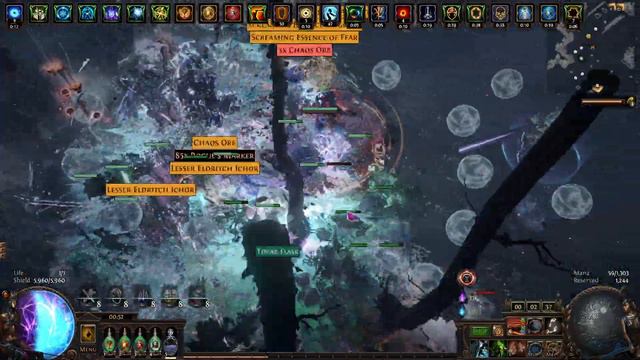 [3.23] CoC Ice Nova of Frostbolts Occultist Mapping Build Showcase | T16 Cemetery 80% Delirious