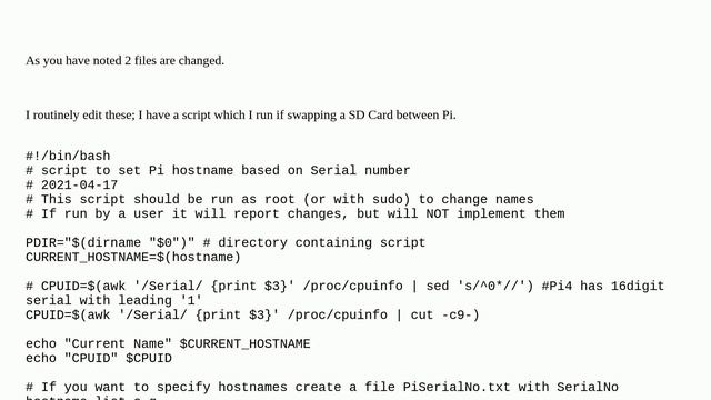 Raspberrypi: What does changing the hostname in raspi-config actually do?