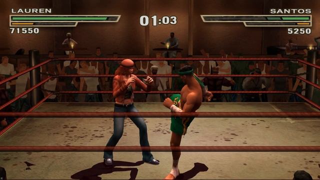LAUREN vs SANTOS. Def Jam Fight for NY - PC Gameplay. Kickboxing, Karate, Street Fighting Game.
