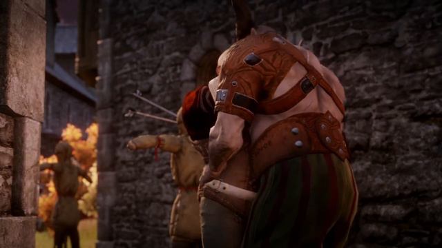 Dragon Age: Inquisition Iron Bull buttslap and kiss