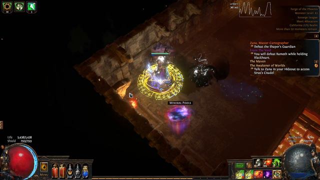 Bugged Zana Map causing extreme ping spikes upon entering