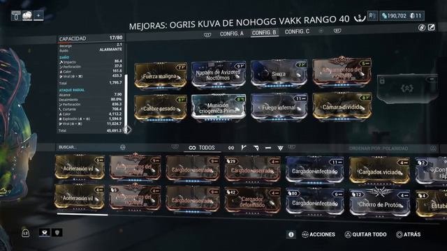 WARFRAME BUILD OGRIS KUVA AVANZADO