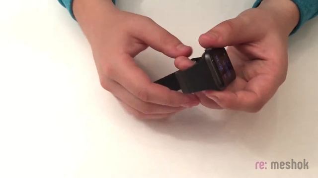 Кожаный ремешок для Apple Watch 1-3 черного цвета