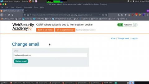 CSRF where token is tied to non-session cookie