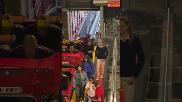 Elena Rybakina with her sister Anna and coach Vukov at Ferrari World Yas Island :