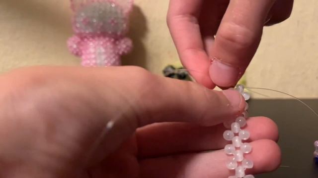 🌈Радужное кольцо из бисера!💍 #beads #кольцоизбисера