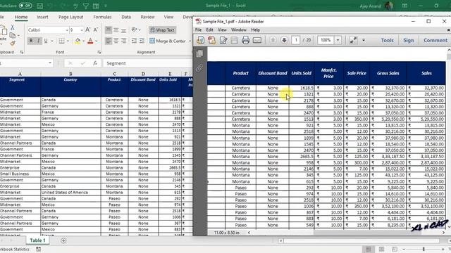 Convert PDF file to Excel file without any software