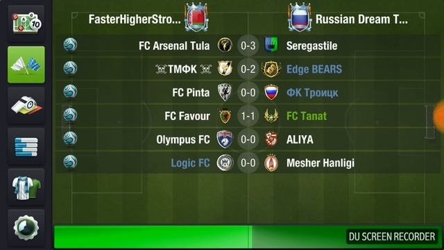 Top Eleven RU ФА FasterHigherStronger - Russian Dream Team Alliance Финал Первые матчи
