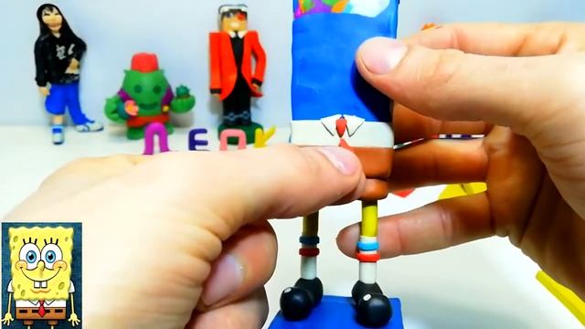 ГУБКА БОБ ИЗ ПЛАСТИЛИНА, ГУБКА БОБ, Sponge Bob, Лепка шоу