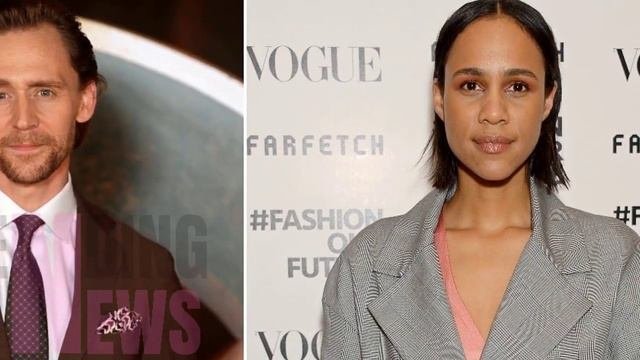 Tom Hiddleston and Zawe Ashton are engaged showing a large diamond ring