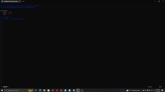 How to setup and configure Home Page in a Docker Container