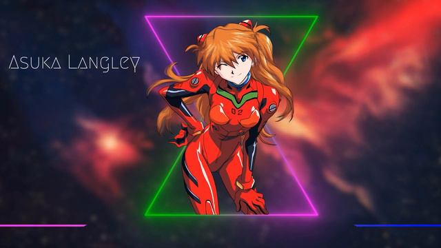 Аска Лэнгли Сорью | Asuka Langley Unit 02 Space RGB - Живые Обои