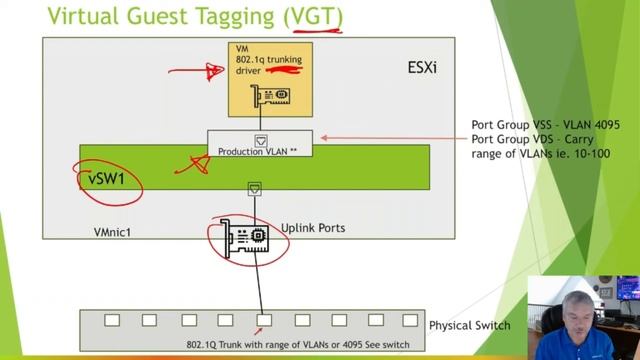 vmware esxi Виртуальные коммутаторы VMware VLAN  NICTEAMING VSS vDS.