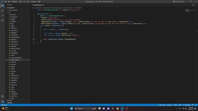 NEW - How to make an IMPERSONATE COMMAND for your discord bot!  Discord.js V14