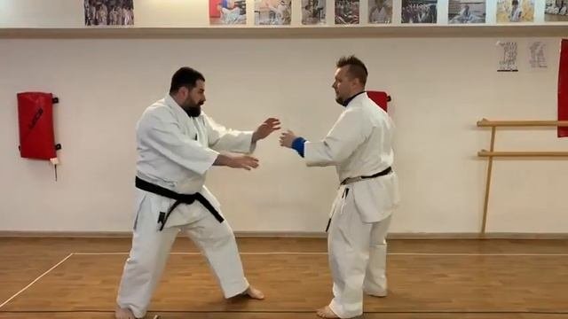 Kumite exercise  Wa uke kake uke  Sensei Totibadze 8 Dan