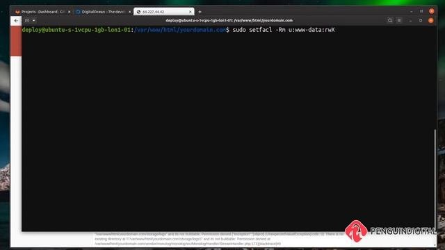 EP8/13 - Laravel folder permissions and config file - Deploying Laravel with Envoy